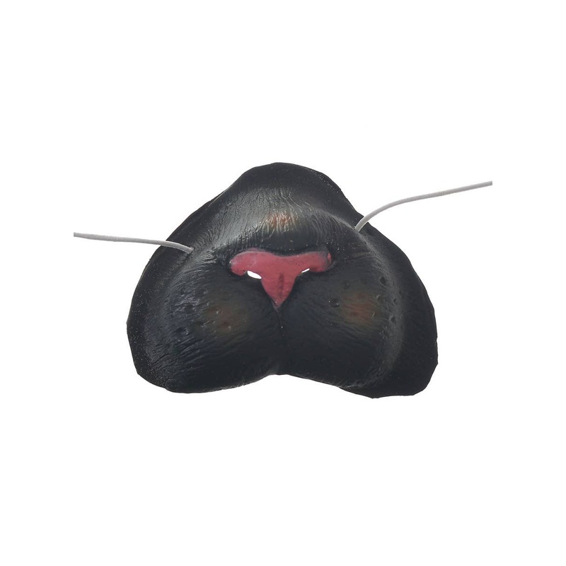 Rubber Black Cat Nose Costume Accessory