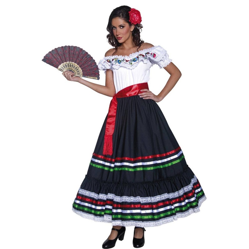 Senorita Womens Mexican Fancy Dress Costume