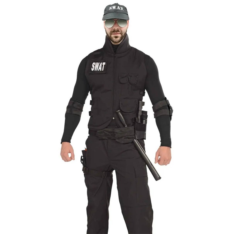 SWAT Police Plus Size Mens Costume Vest
