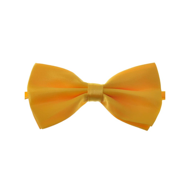 Adjustable Yellow Satin Bow Tie Costume Accessory