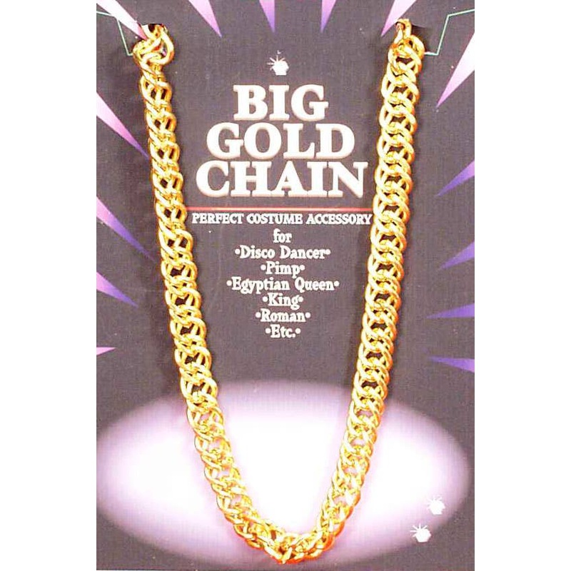 Big Daddy Large Gold Pimp Chain Costume Accessory