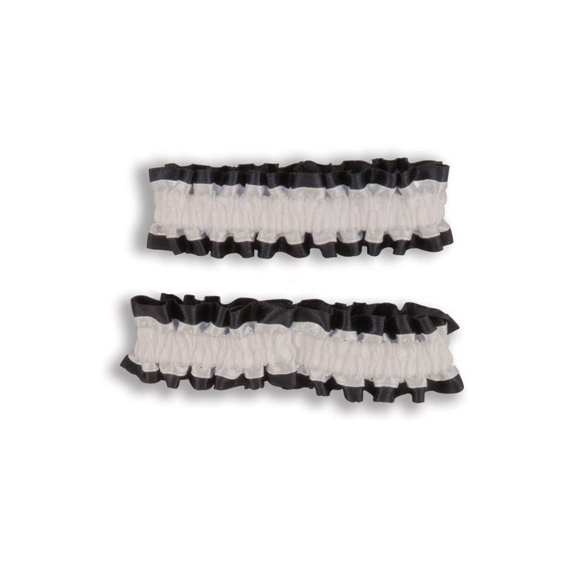 Black and White Arm Band or Garters Costume Accessory