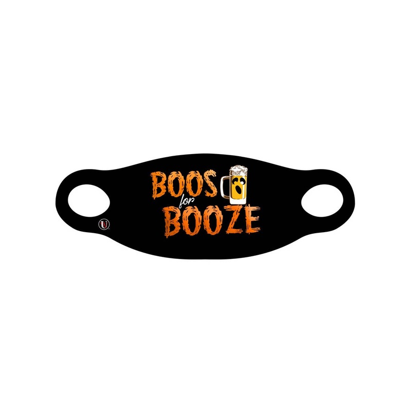 Boos for Booze Adults Fabric Halloween Face Mask