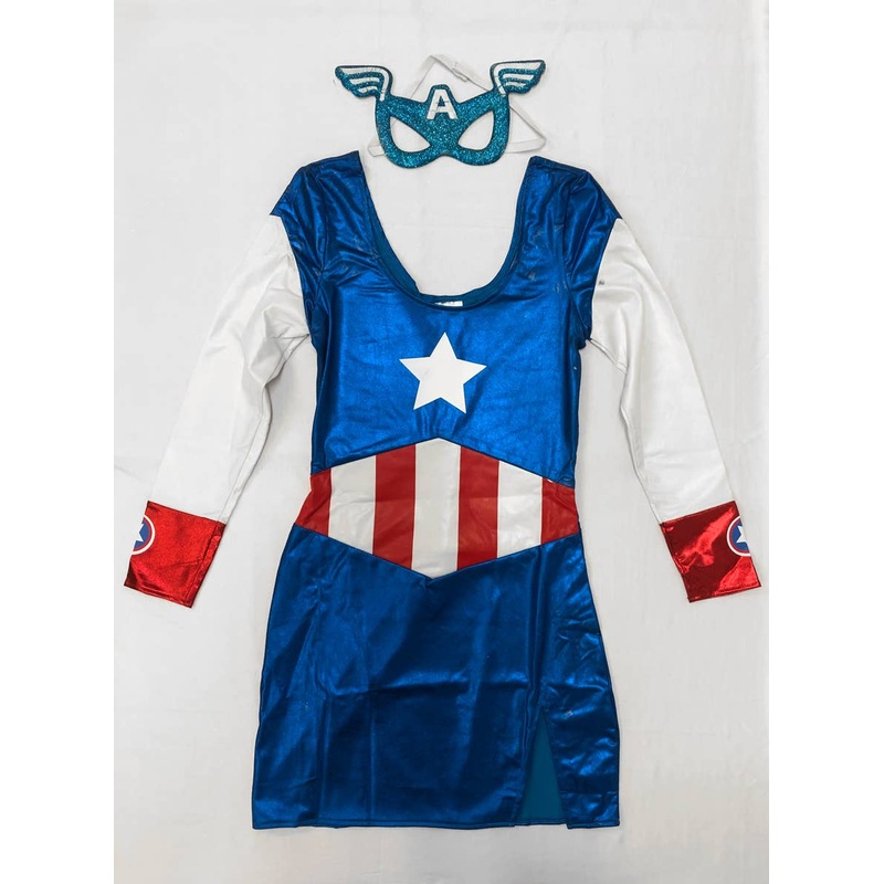 Captain America Womens Costume - Size Small