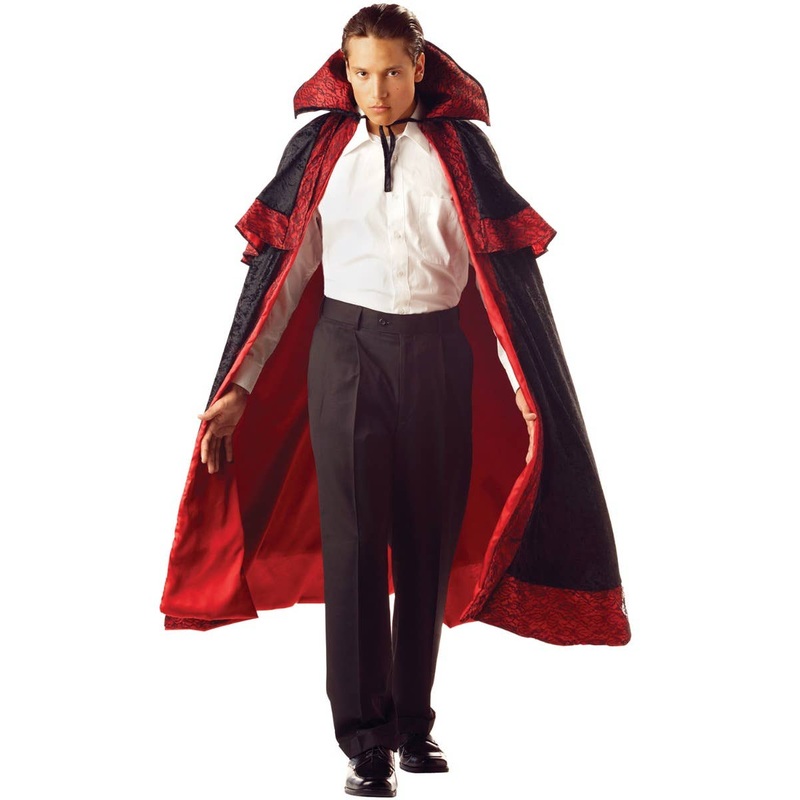 Classic Black and Red Dracula Vampire Halloween Cape