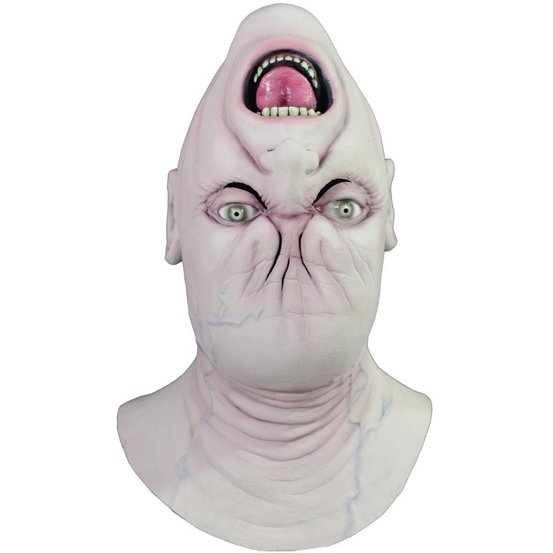 Creepy Mens Deluxe Upside Down Latex Halloween Mask