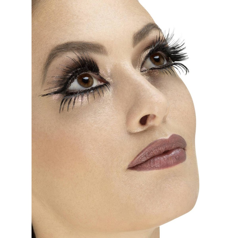 Extra Long Winged Black Top and Bottom Fake Eyelashes