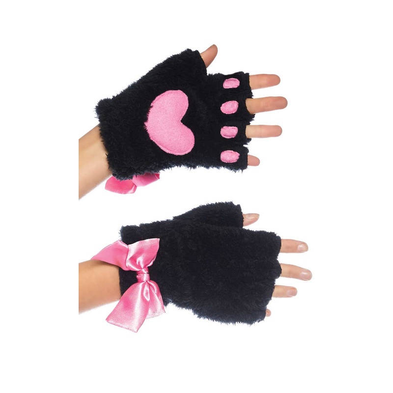Fingerless Kitty Paw Costume Gloves