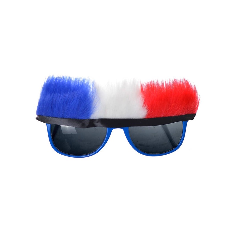 Fluffy Red, White and Blue Australia Day Novelty Sunglasses