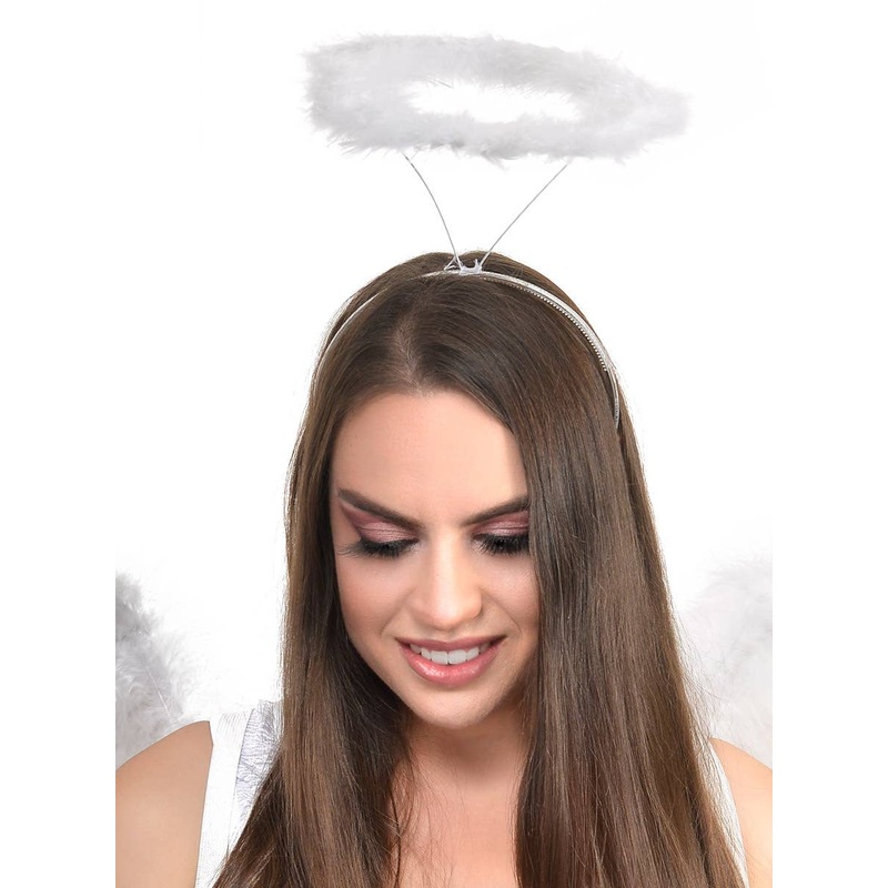 Heavenly Angel White Feather Halo Headband