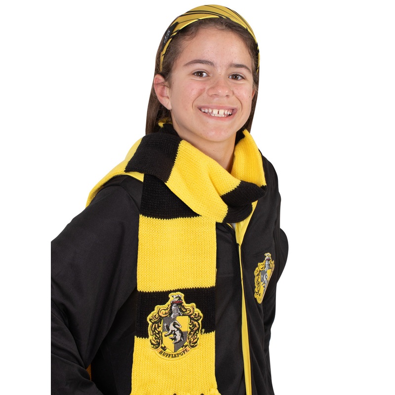Hufflepuff Deluxe Girls Harry Potter Scarf And Headband Set