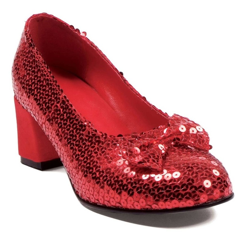 Judy Womens Sequined Red Dorothy Costume Shoes