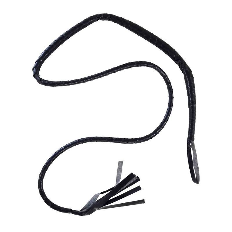 Long Black Catwoman Style Whip Costume Weapon