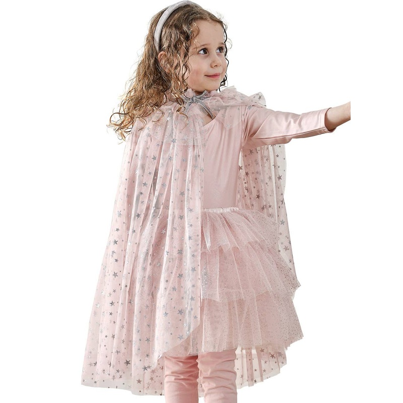 Magical Starry Blush Pink Girls Deluxe Cape
