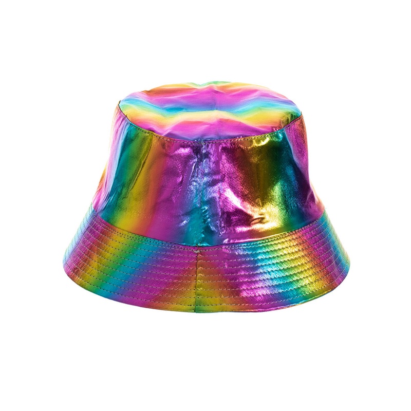 Metallic Rainbow 90s Costume Bucket Hat