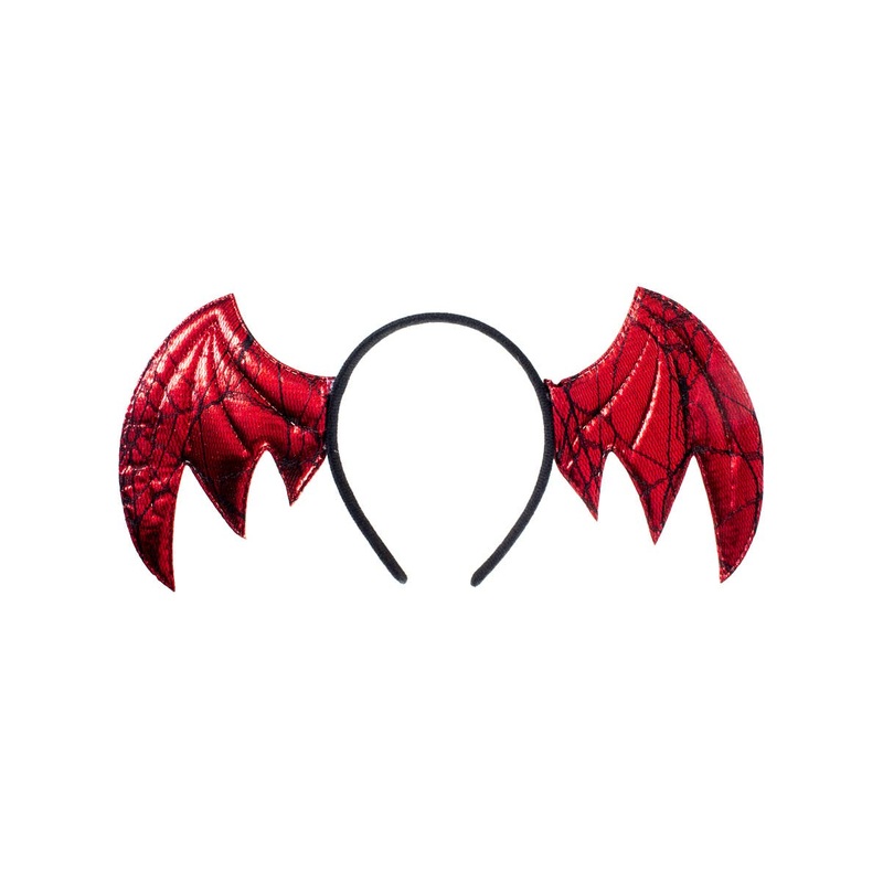 Metallic Red Bat Wing Halloween Costume Headband
