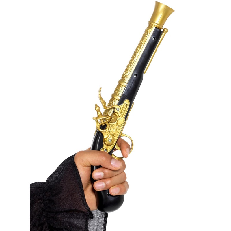 Novelty Black and Gold Pirate Musket Gun