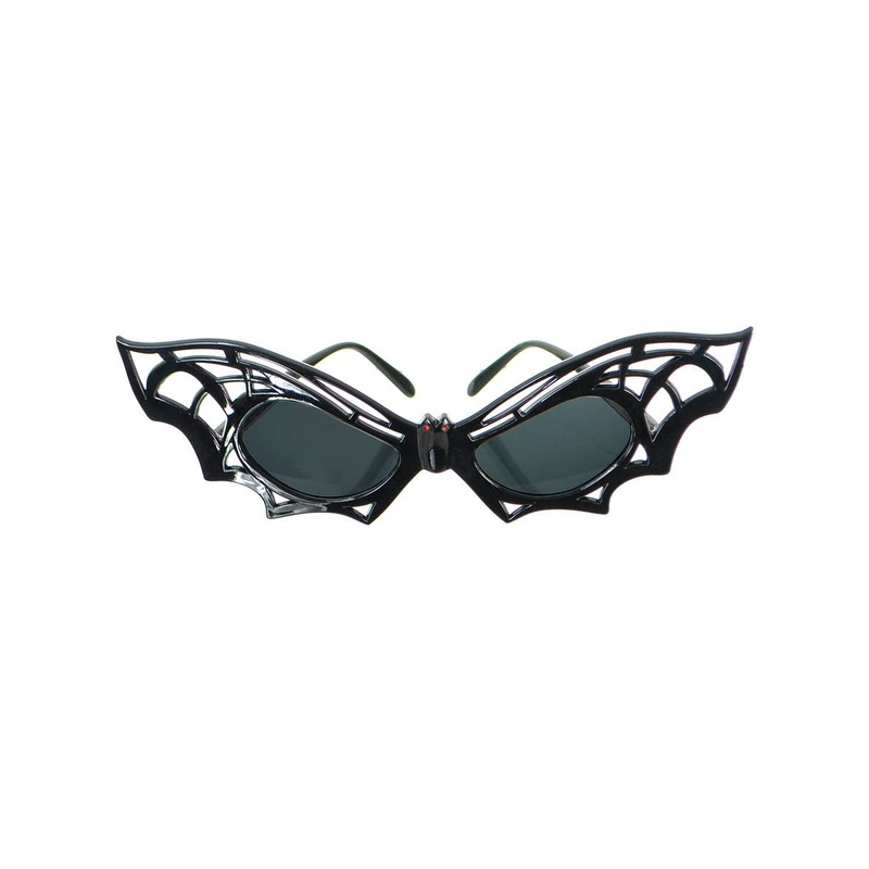 Novelty Black Bat Frame Halloween Costume Glasses