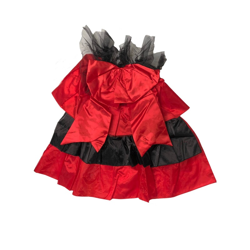 Pin On Red and Black  Womens Bustle Skirt - One Size