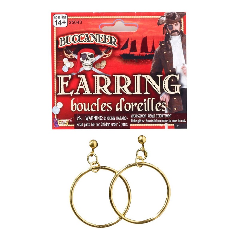 Pirate Gold Hooped Unisex Earrings