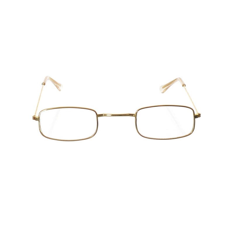Rectangular Gold Frame Costume Glasses