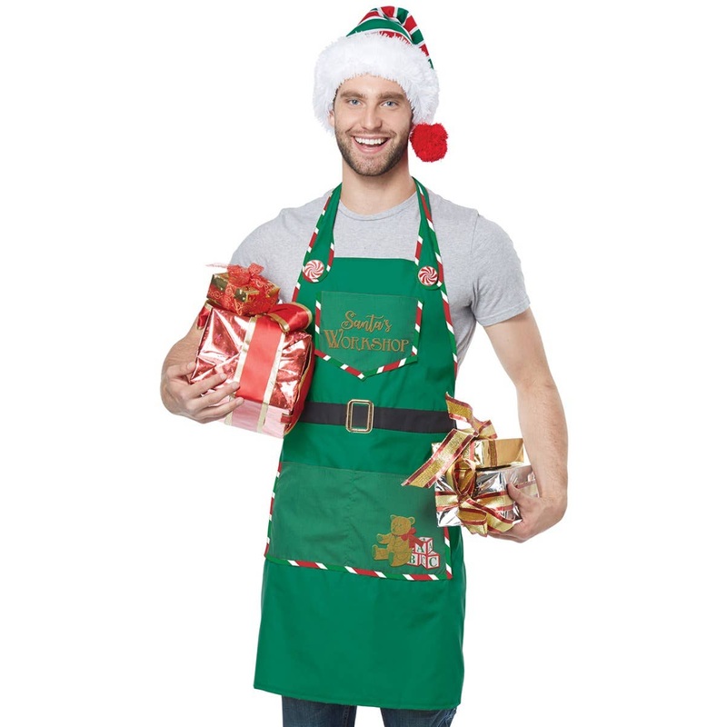 Santa's Helper Workshop Elf Christmas Apron
