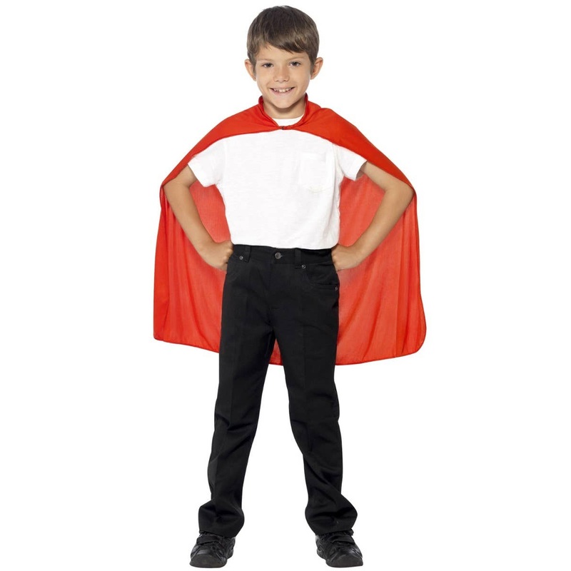 Simple Red Superhero Cape Kids Costume Accessory