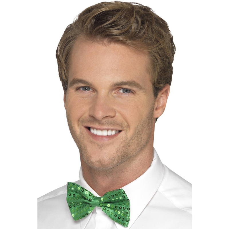 Sparkly Green Sequin Bow Tie for Adults