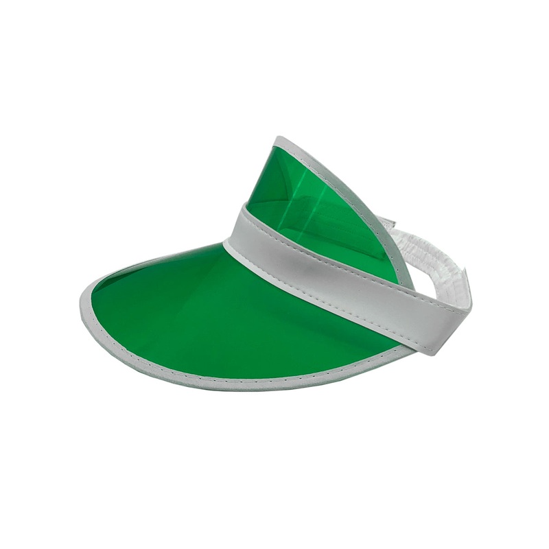 1980s Green Visor Adults Costume Hat