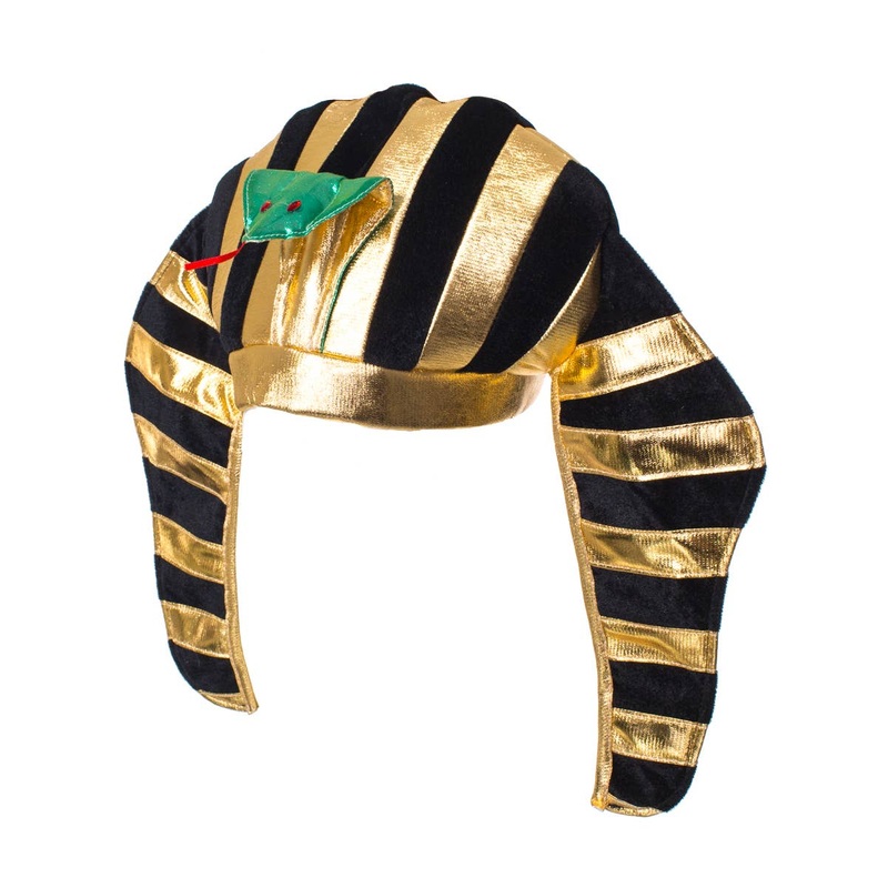 Egyptian Pharaoh Black and Gold Costume Hat