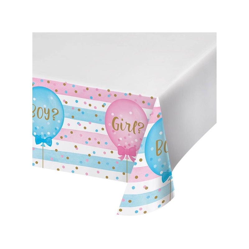 Gender Reveal Boy or Girl Plastic Table Cover