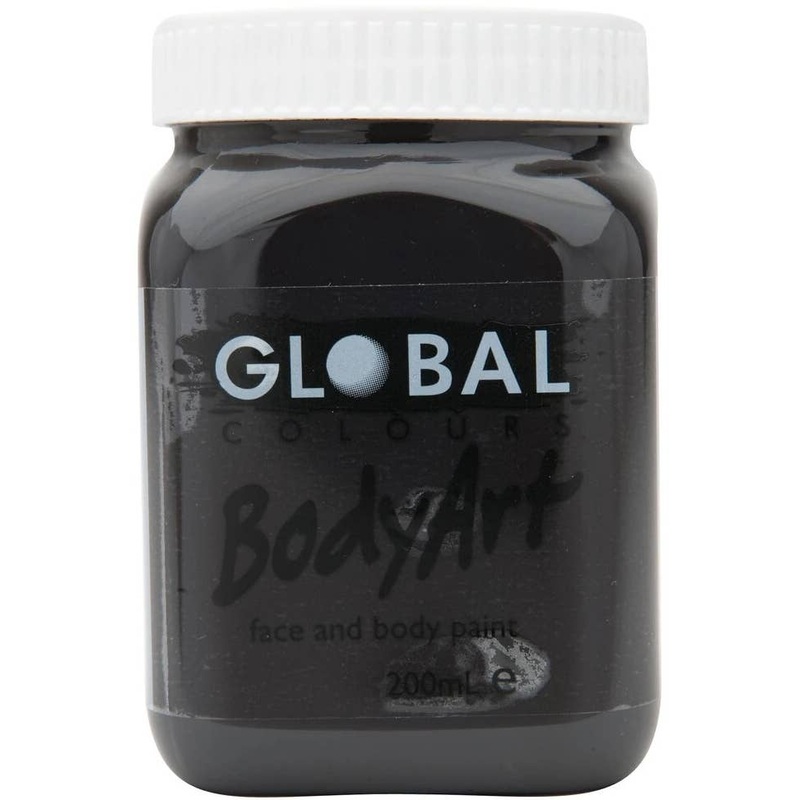 Global BodyArt Black 200ml Liquid Costume Makeup