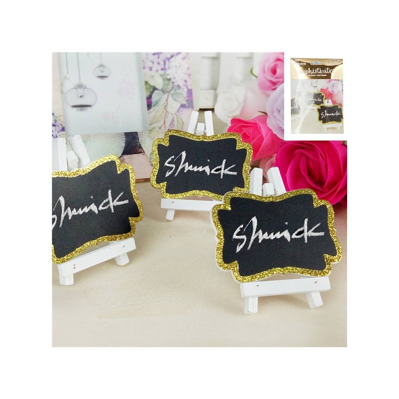 Gold Glitter Frame 3 Pack Mini Blackboards