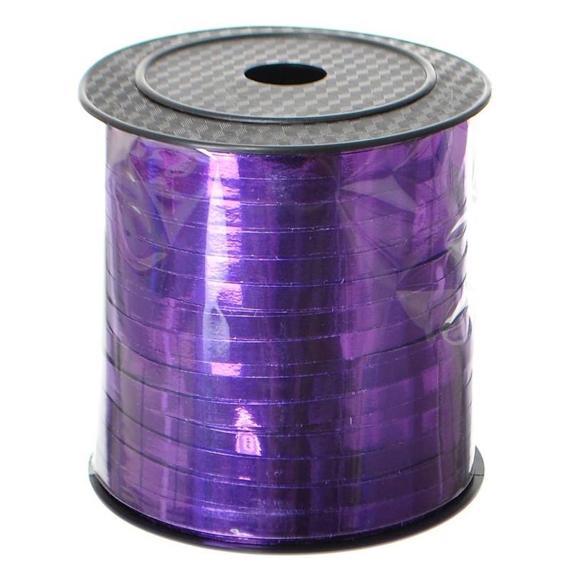 Metallic Purple 5mm x 200m Balloon Ribbon