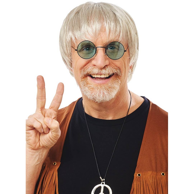 Mixed Grey Mens Classic Short Costume Wig