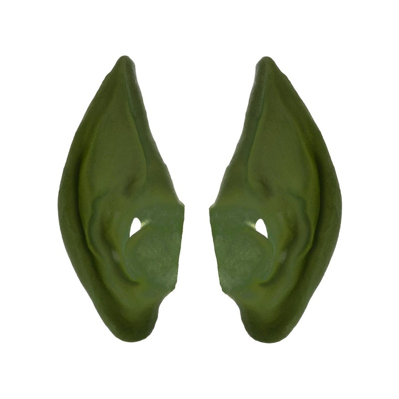 Oversized Green Latex Pointed Elf Ears Costume Accessory