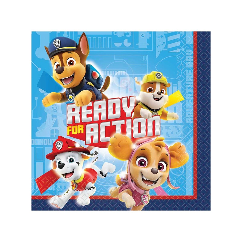 Paw Patrol 16 Pack Beverage Napkins