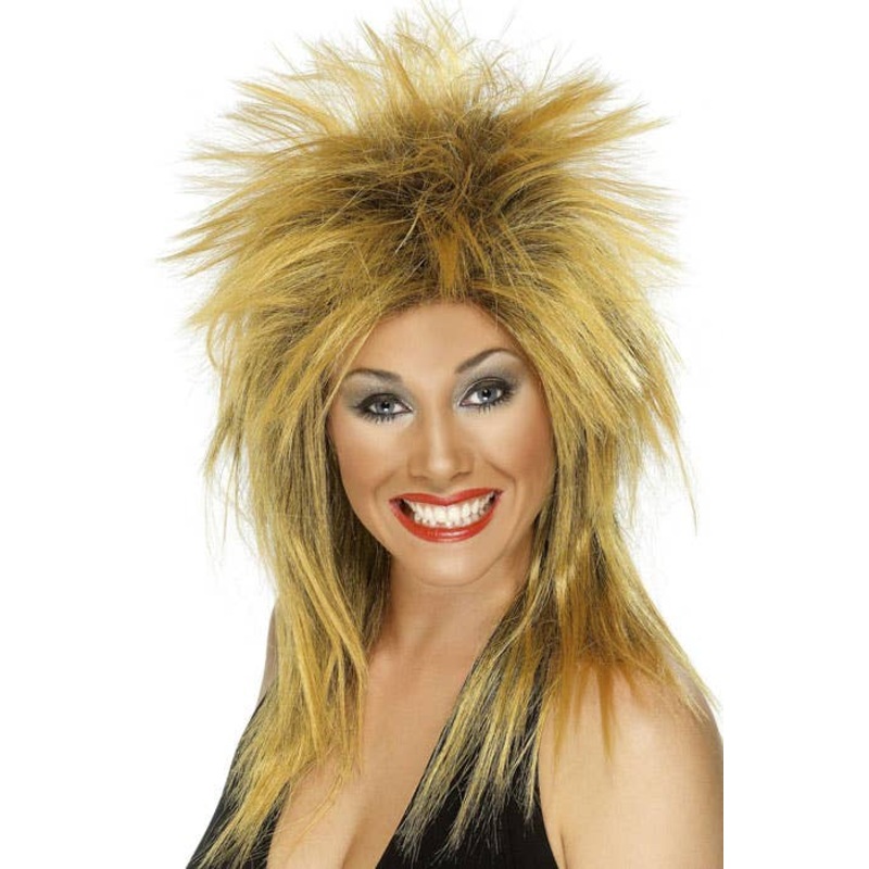 Rock Diva Womens Blonde 80s Wig