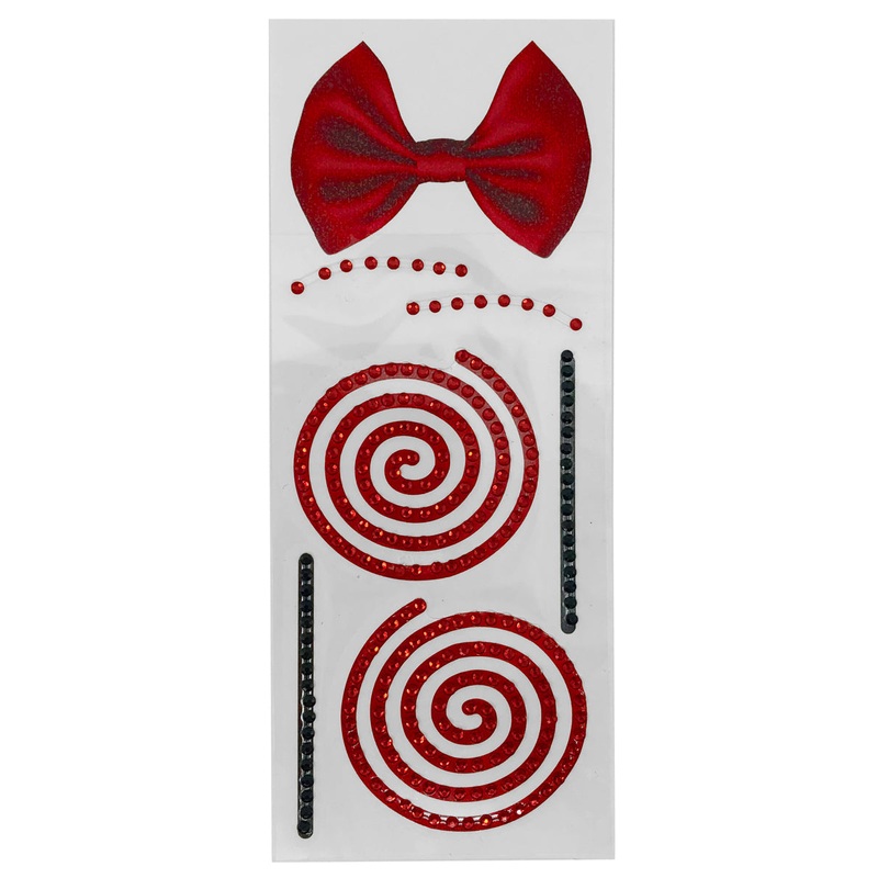 Saw Red Halloween Temporary Face Tattoos And Jewels Set