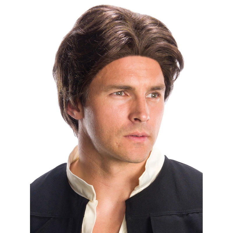Star Wars Mens Han Solo Short Brown Costume Wig