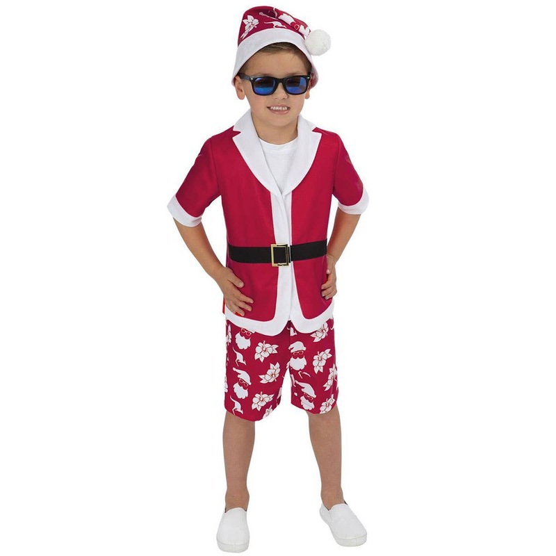 Australian Christmas Print Boys Short Sleeved Xmas Costume