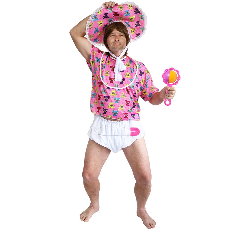 Baby Boomer Adults Funny Pink Baby Girl Costume