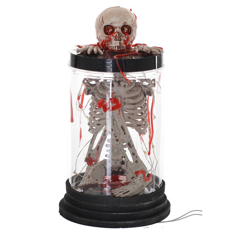 Bleeding Skeleton Light Up Lantern Halloween Decoration