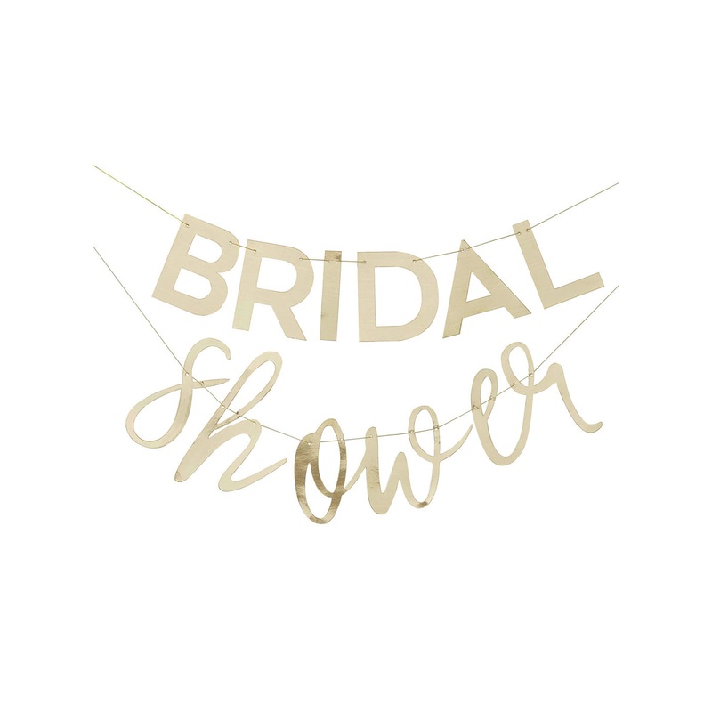 Bridal Shower Gold 2M Long Party Bunting