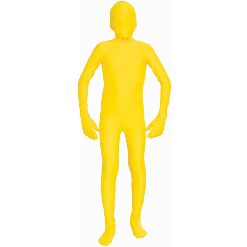 Bright Yellow Second Skin Teen Boys Costume