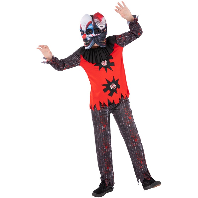 Chuckles the Clown Boys Double Headed Halloween Costume