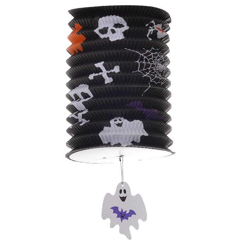 Cute Black and White Ghost Lantern Halloween Decoration