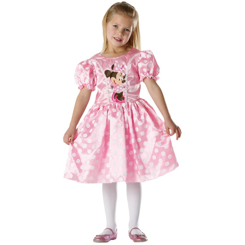 Cute Pink and White Minnie Mouse Girls Costume