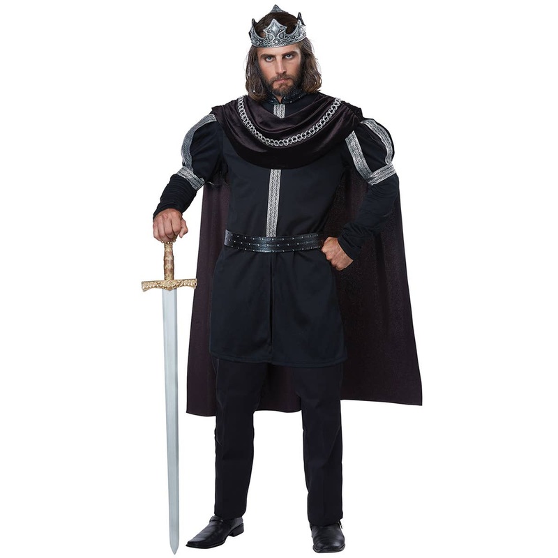 Dark Monarch Mens Plus Size Medieval King Costume