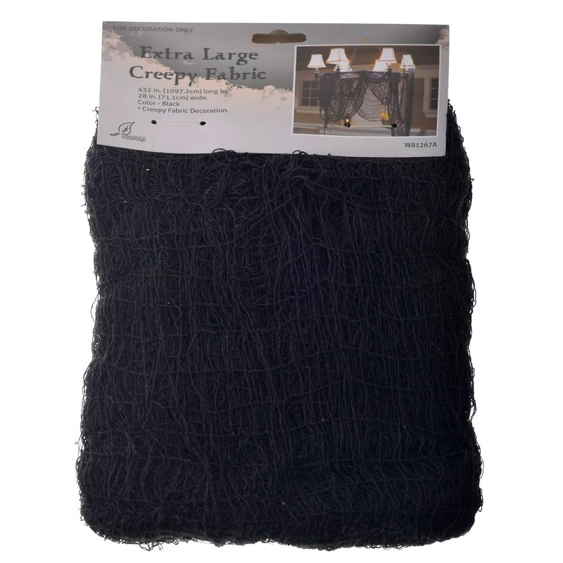 Extra Large Tattered Black Fabric Halloween Decoration